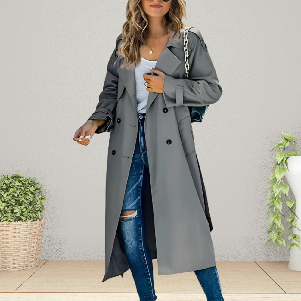 Marisette | Women's Double-Breasted Belted Trench Coat