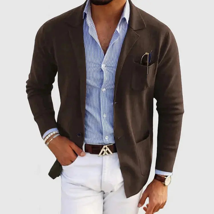 Ansel | Men's Knit Notched Lapel Blazer