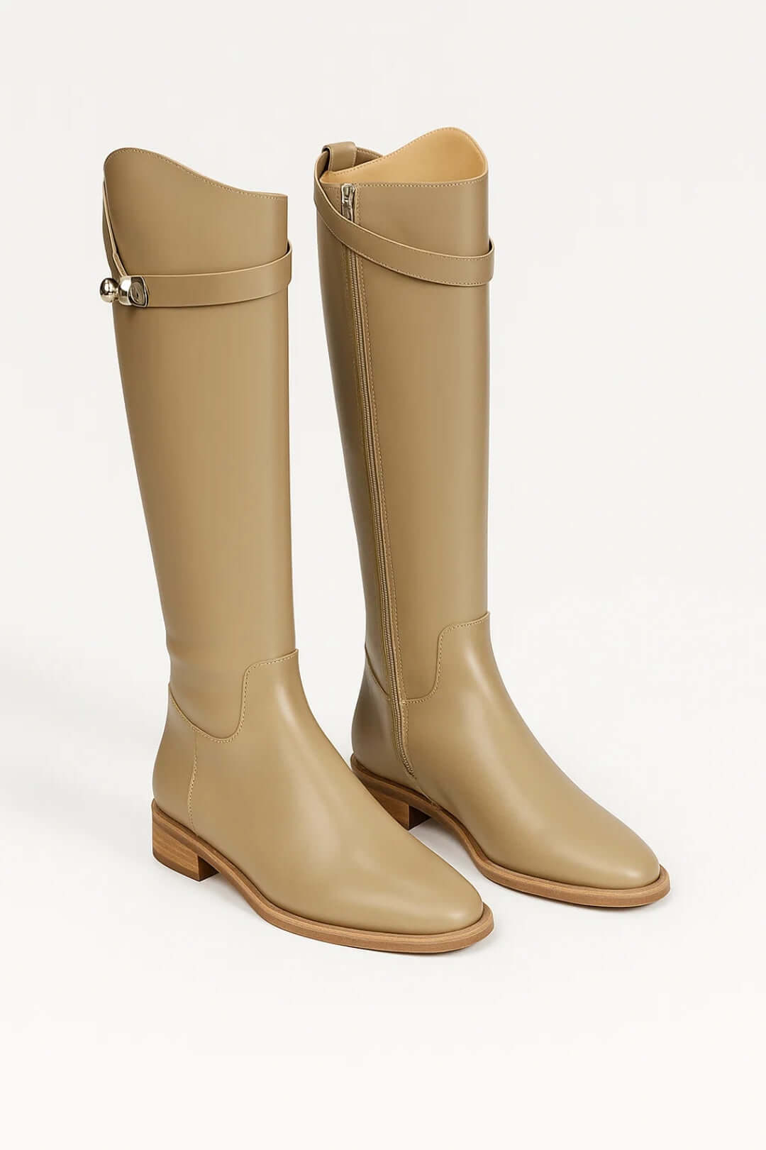 Renata | Women's Knee High Riding Buckle Detail Boot