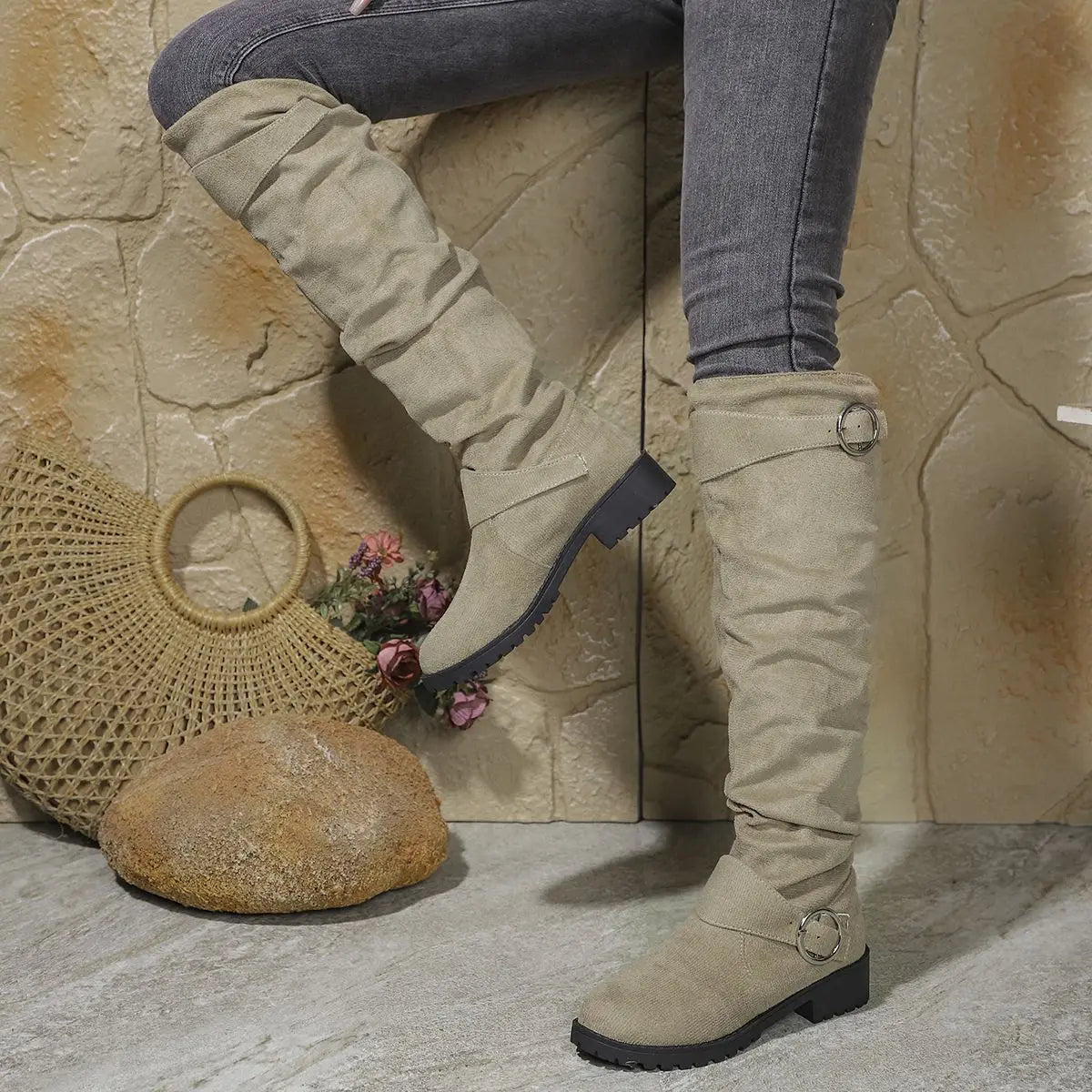 Sorrel | Women's Slouchy Buckle Knee High Boots