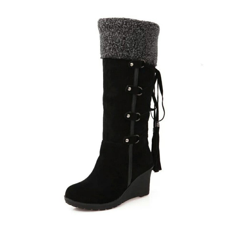 Wrenlow | Women's Fur Lined Wedge Winter Boots