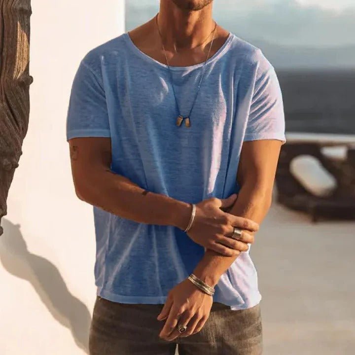 James | Round Neck Short Sleeve Relaxed Casual T-Shirt