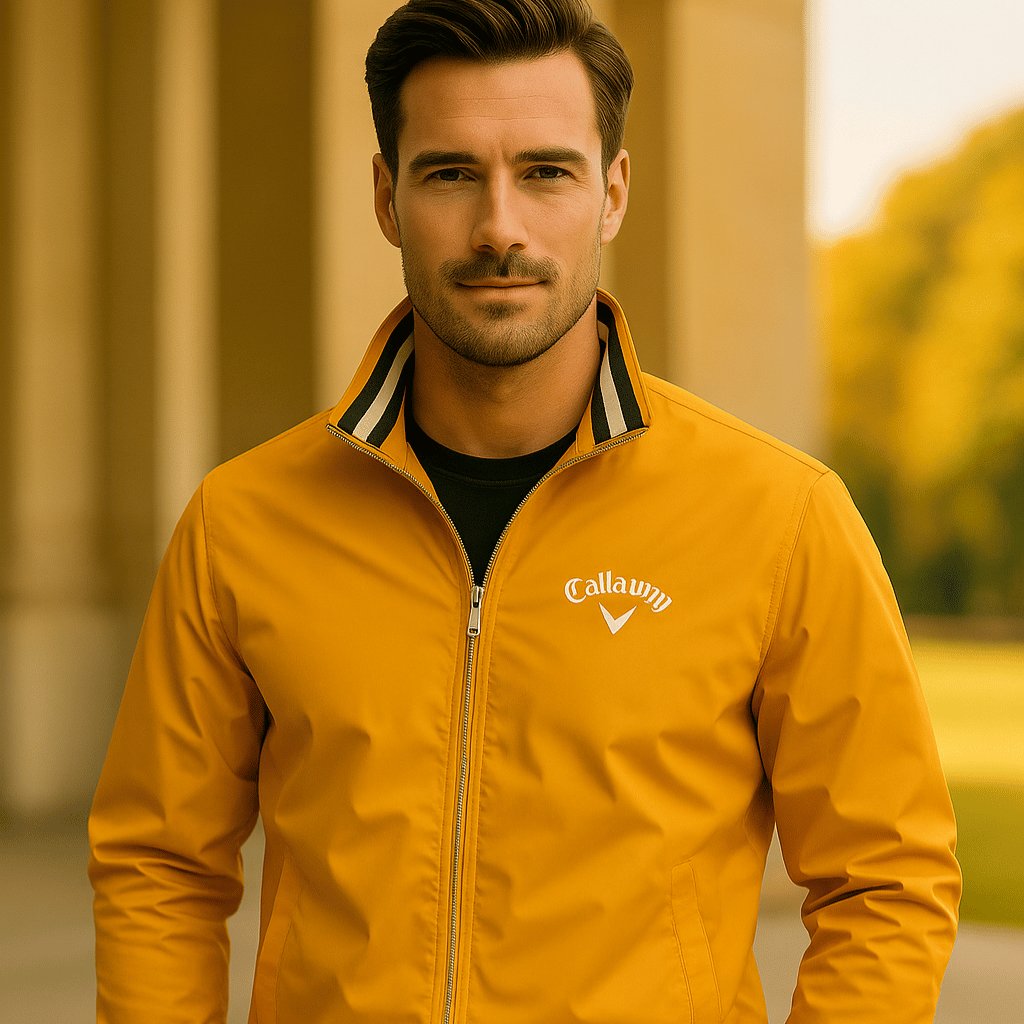 Matthew | Water Resistant Full Zip Stripe Trim Athletic Windbreaker Jacket