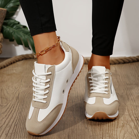 Marlena | Women's Lace-Up Low Top Colorblock Platform Sneaker