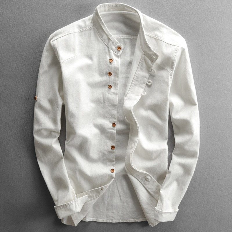 Kai | Button Down Collar Long Sleeve Slim Fit Casual Shirt