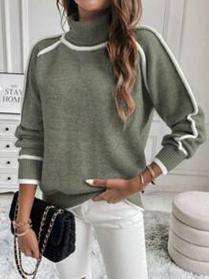 Wynona | Women's Cowl Neck Winter Pullover Knit Sweater