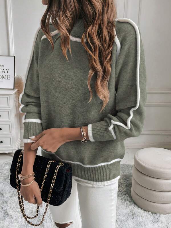 Wynona | Women's Cowl Neck Winter Pullover Knit Sweater
