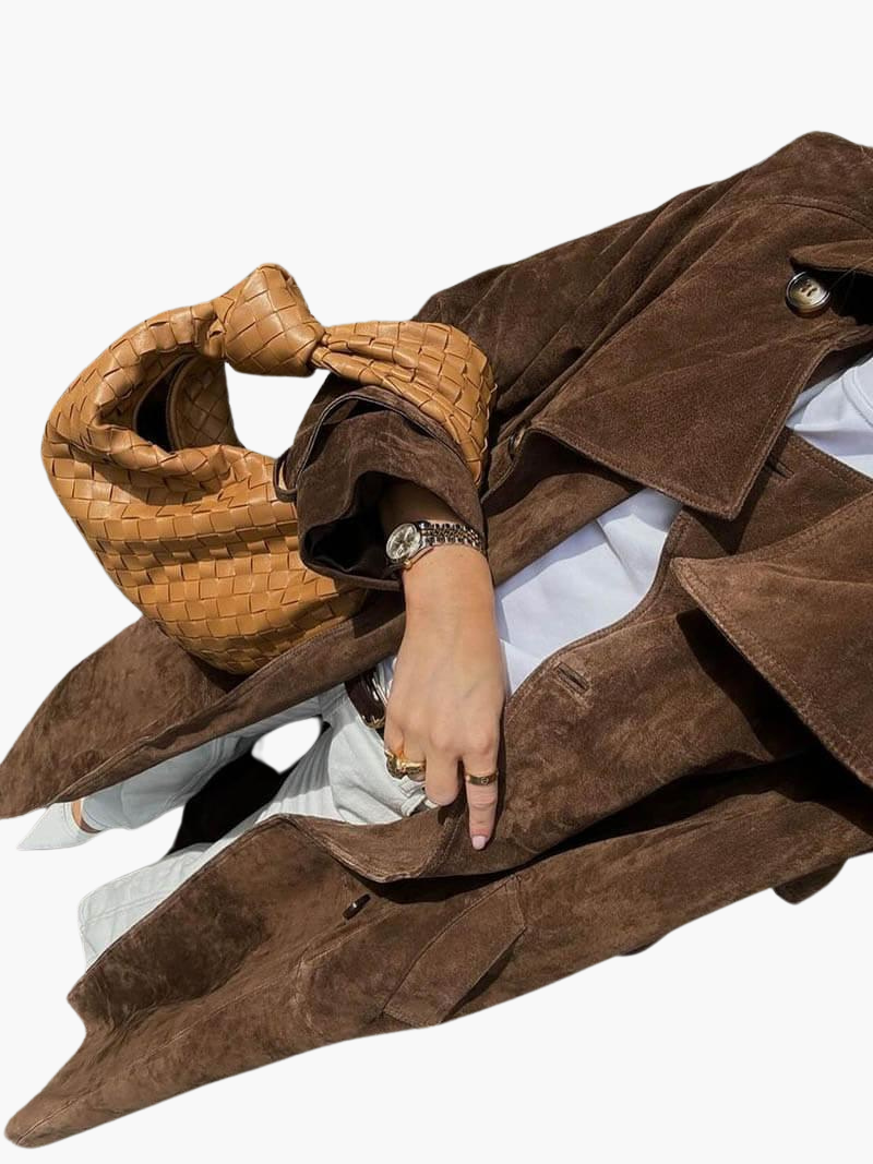 Marlowe | Women's Double-Breasted Belted Longline Trench Coat