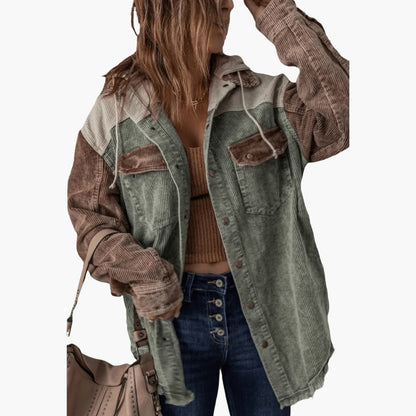 Sierra | Women's Colorblock Corduroy Button-Up Shacket