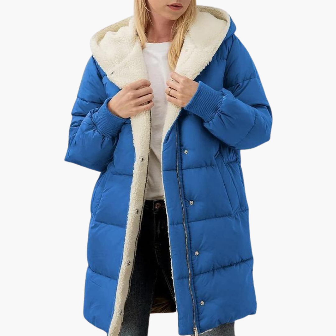 Marlowe | Women's Hooded Sherpa-Lined Longline Puffer Coat