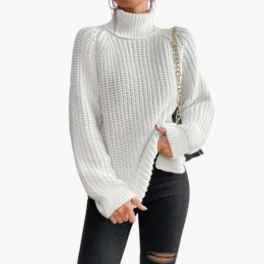 Harlow | Women's Chunky Knit Turtleneck Oversized Sweater