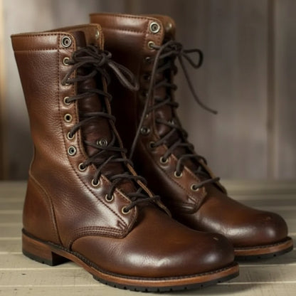 Harlow | Women's Lace-Up Combat Mid-Calf Boot