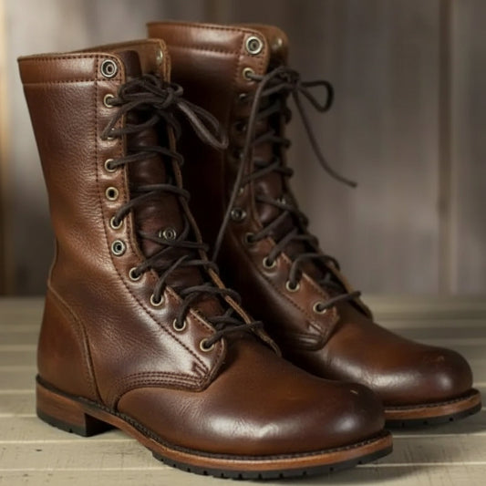 Harlow | Women's Lace-Up Combat Mid-Calf Boot