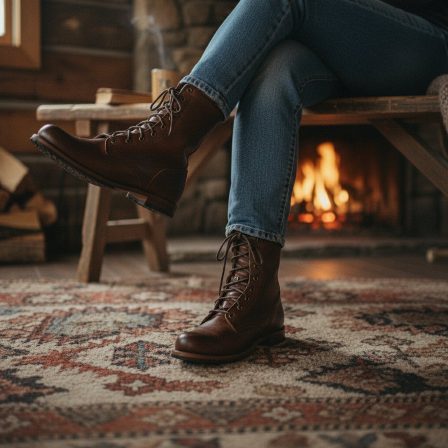Harlow | Women's Lace-Up Combat Mid-Calf Boot