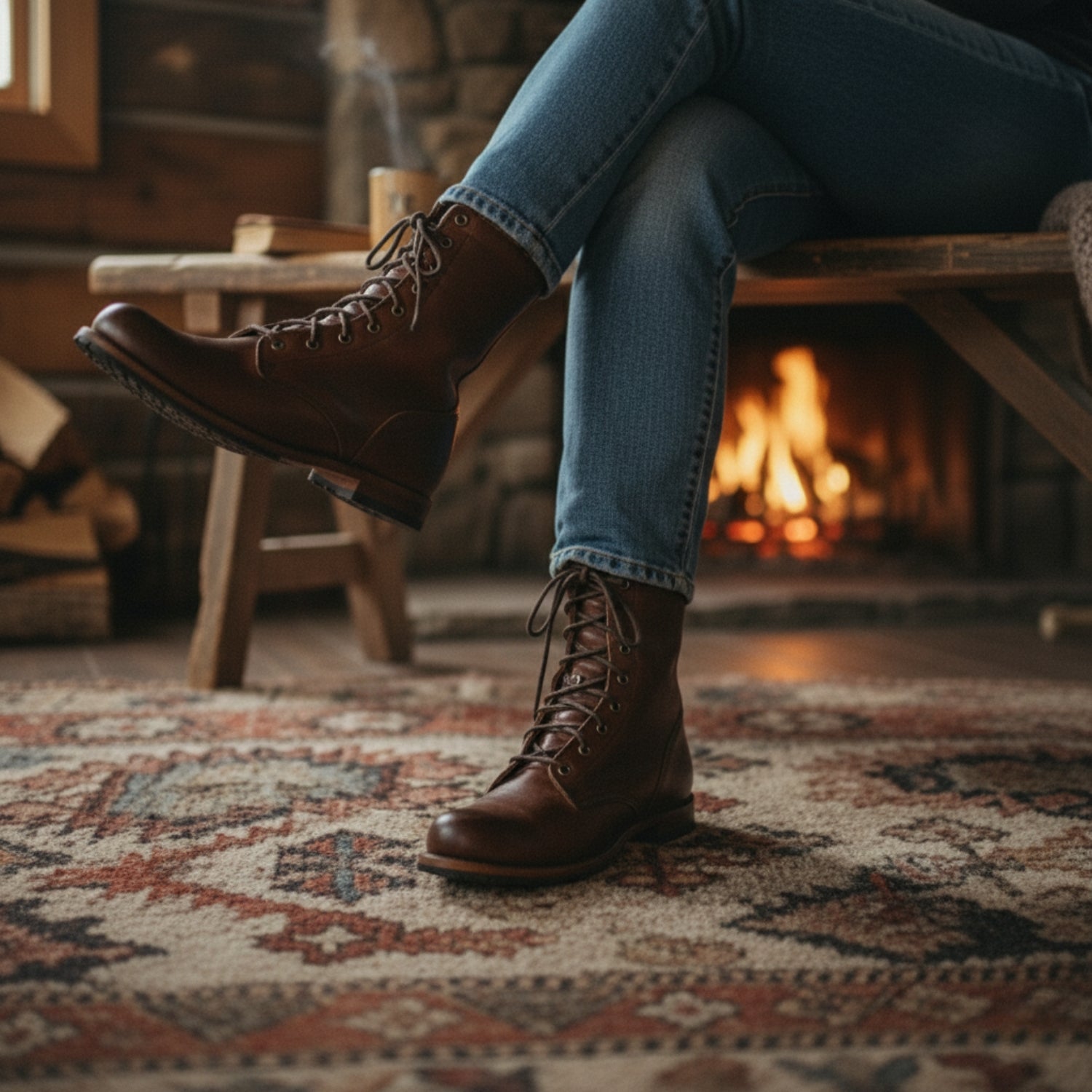 Harlow | Women's Lace-Up Combat Mid-Calf Boot