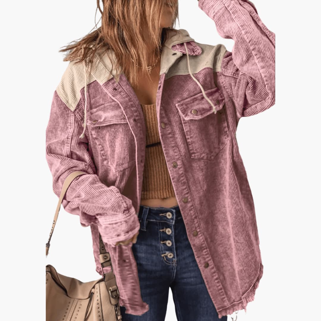 Sierra | Women's Colorblock Corduroy Button-Up Shacket