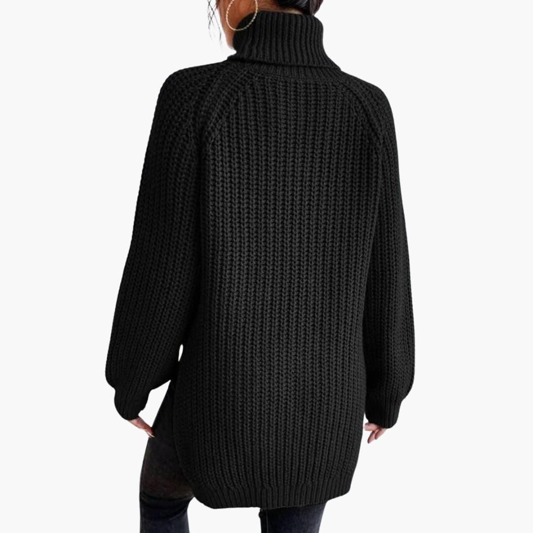 Harlow | Women's Chunky Knit Turtleneck Oversized Sweater