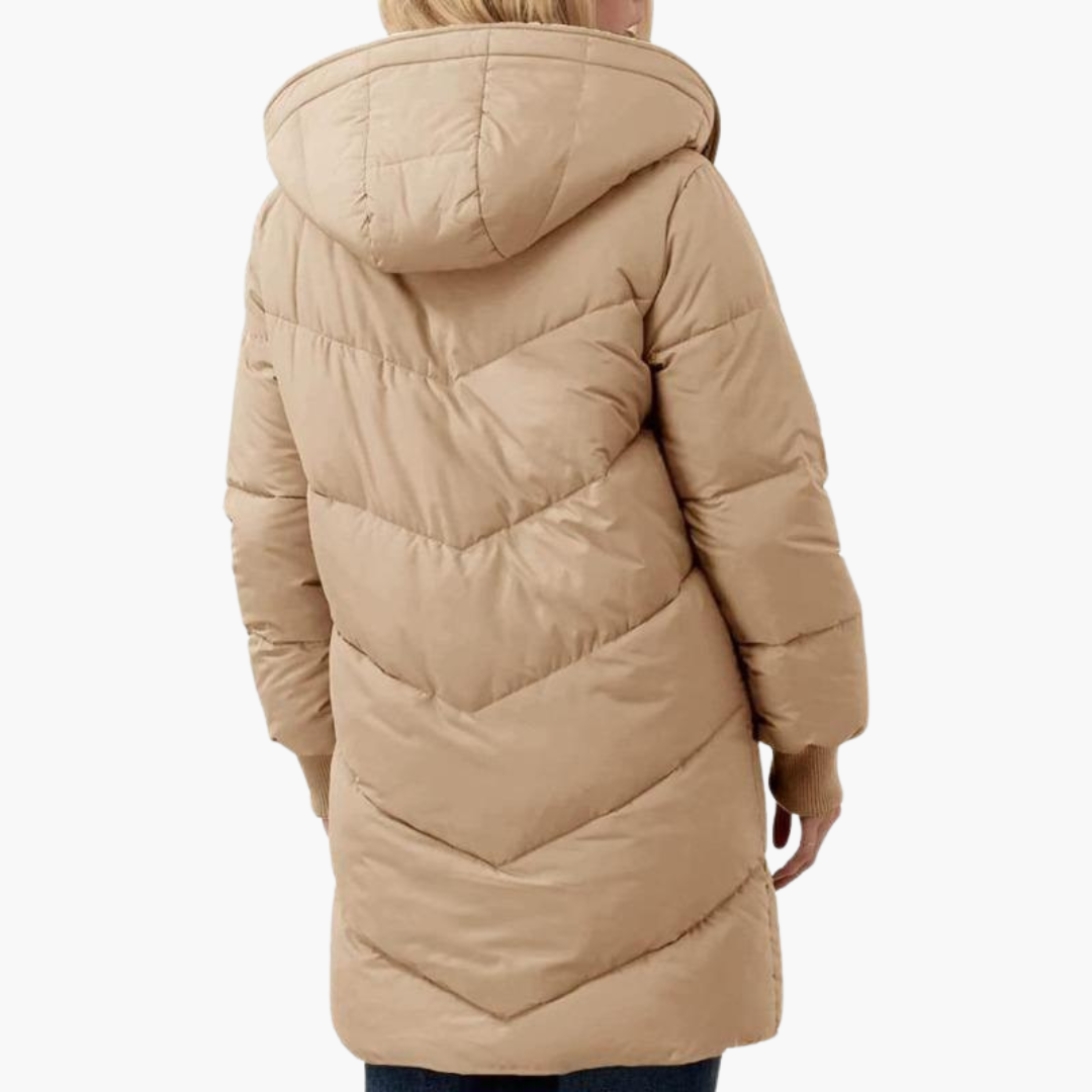 Marlowe | Women's Hooded Sherpa-Lined Longline Puffer Coat