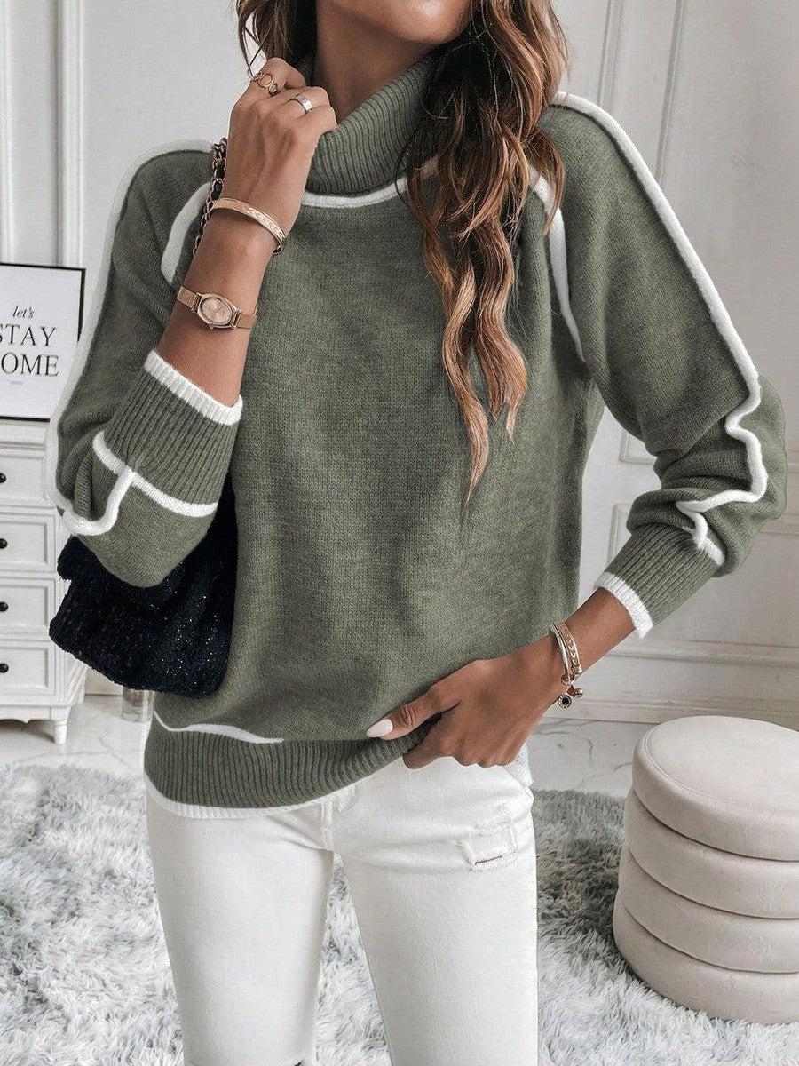 Wynona | Women's Cowl Neck Winter Pullover Knit Sweater