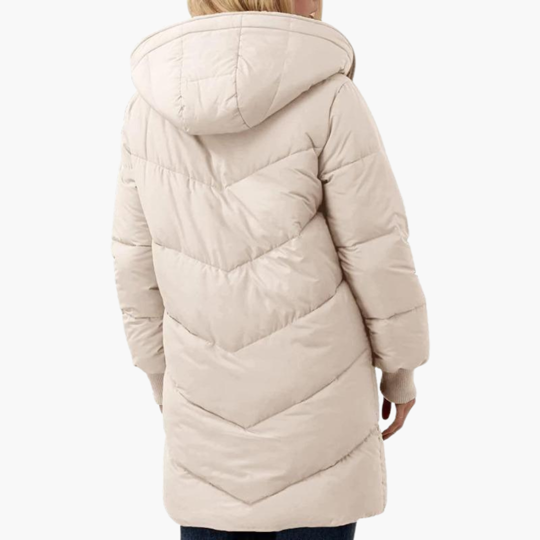 Marlowe | Women's Hooded Sherpa-Lined Longline Puffer Coat