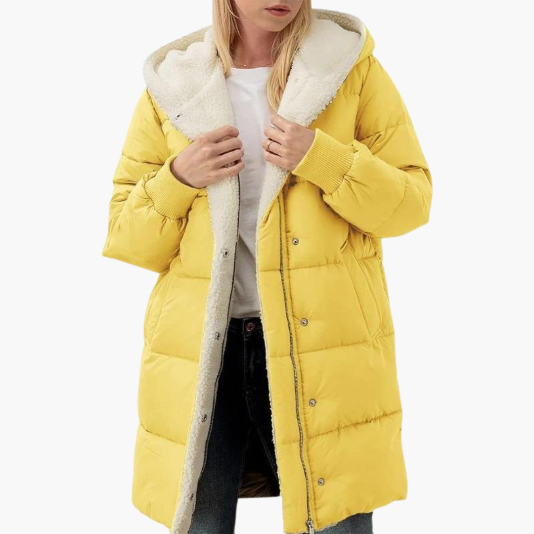 Marlowe | Women's Hooded Sherpa-Lined Longline Puffer Coat