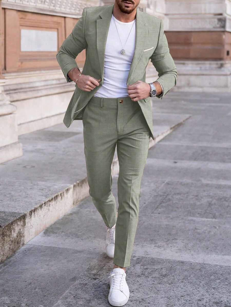 Marcus | Men's Summer Slim Fit Two Piece Suit Set