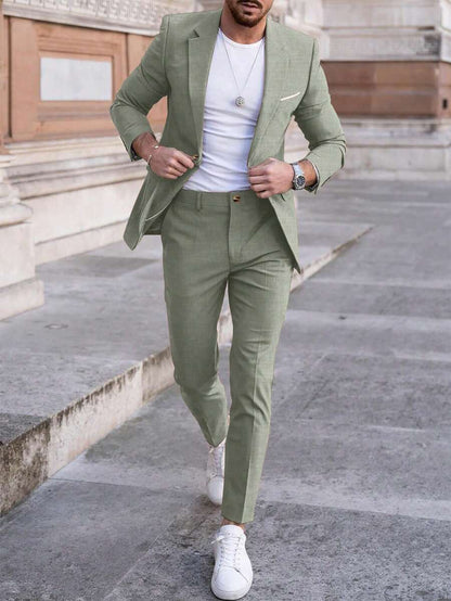 Marcus | Men's Summer Slim Fit Two Piece Suit Set