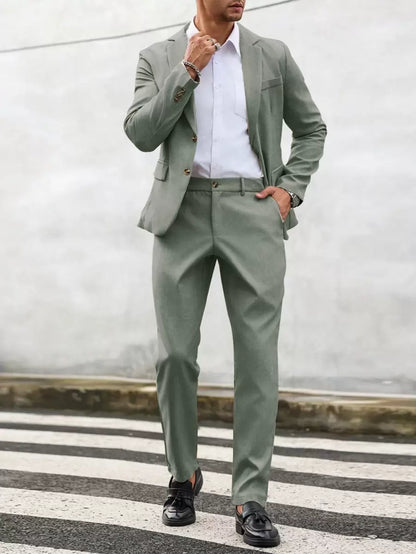 Marcus | Men's Summer Slim Fit Two Piece Suit Set