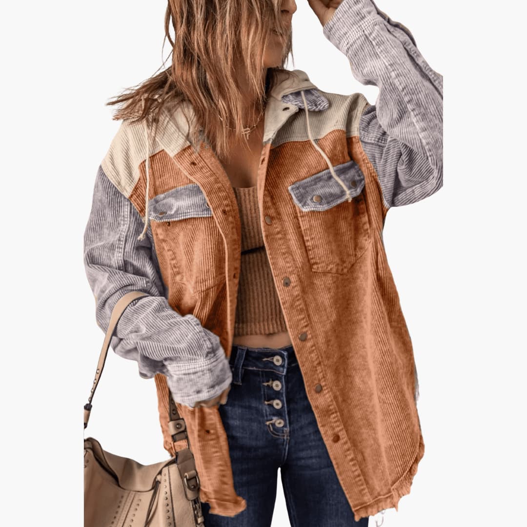 Sierra | Women's Colorblock Corduroy Button-Up Shacket