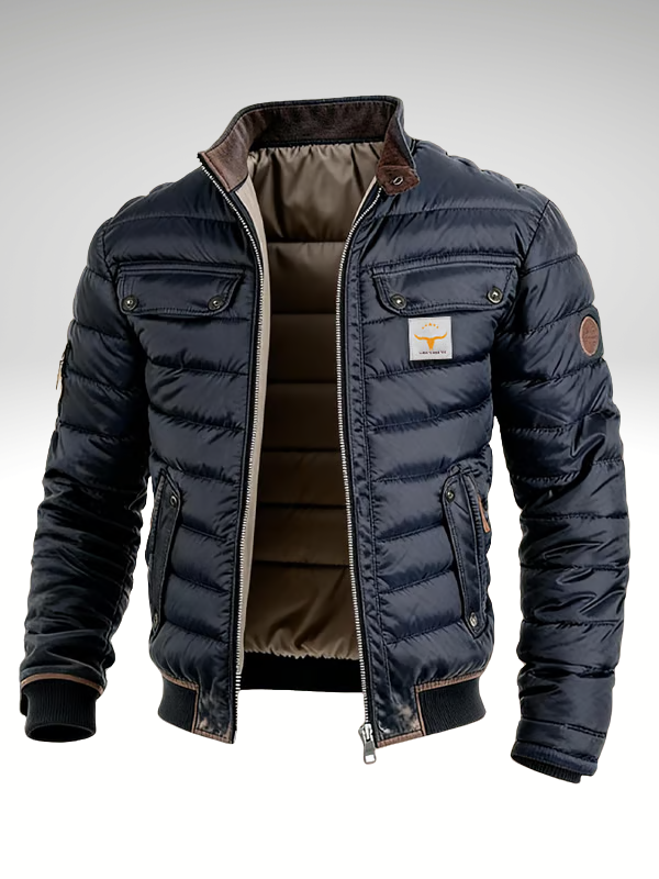 Caspian | Men's Quilted Insulated High Collar Puffer Jacket