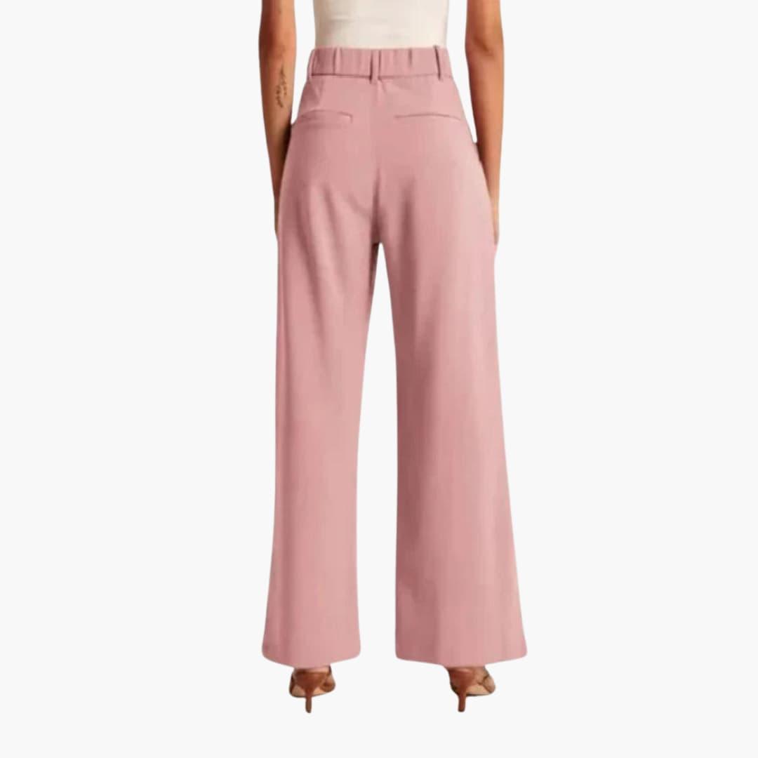 Priya | Women's High-Waisted Wide-Leg Pleated Trousers