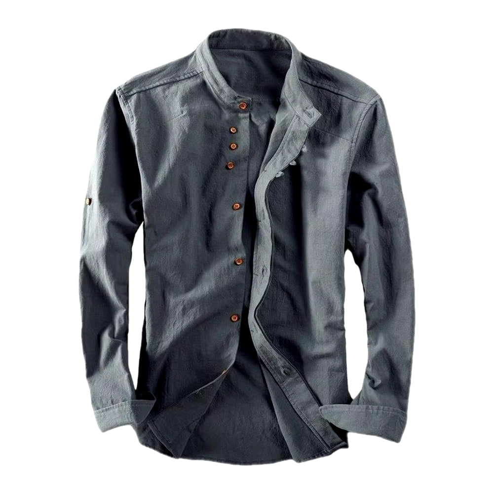 Kai | Button Down Collar Long Sleeve Slim Fit Casual Shirt
