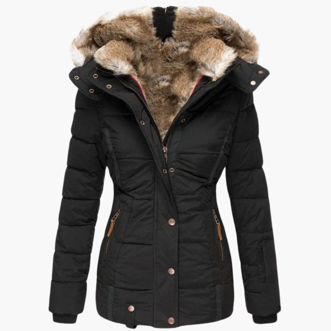 Aspen | Women's Hooded Fur-Lined Slim Fit Winter Parka Jacket