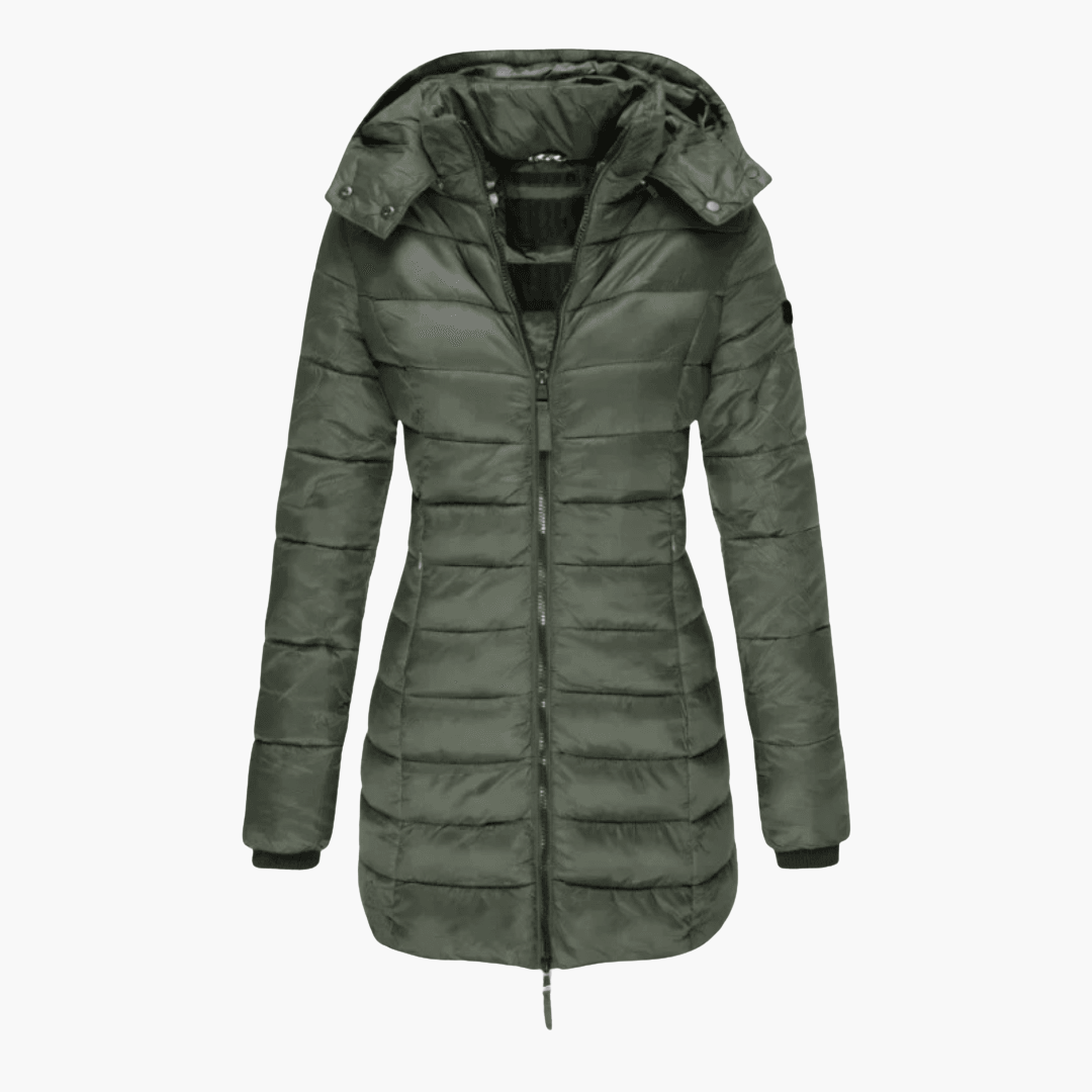 Harper | Women's Hooded Quilted Tailored Puffer Coat