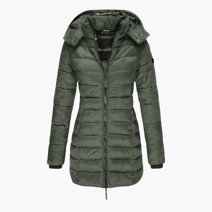 Harper | Women's Hooded Quilted Tailored Puffer Coat