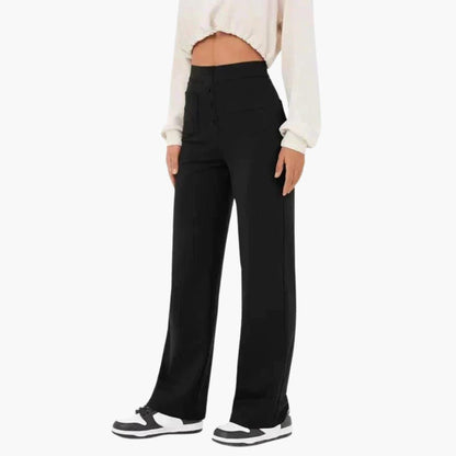 Marlowe | Women's High Waisted Wide Leg Button Front Trouser