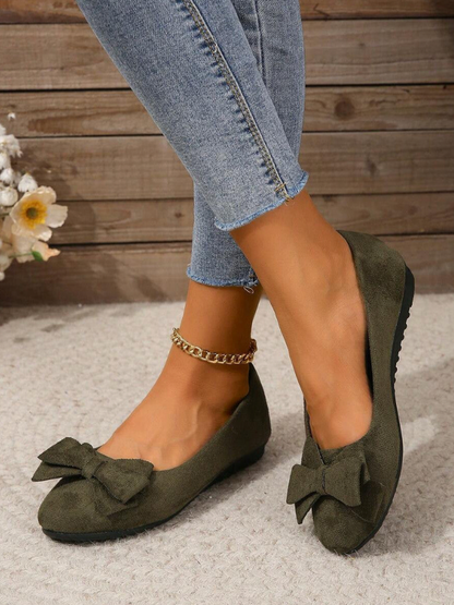 Marlowyr | Women's Bow Slip On Ballet Flat