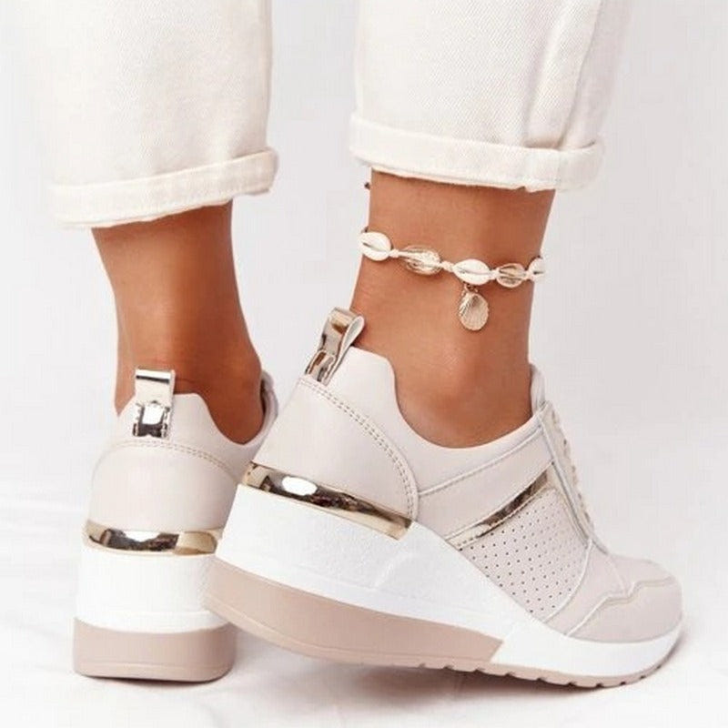 Marlowyx | Women's Wedge Lace-Up Comfort Sneaker