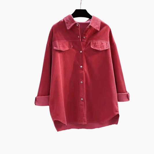 Marlowe | Women's Oversized Corduroy Button-Up Shirt Jacket