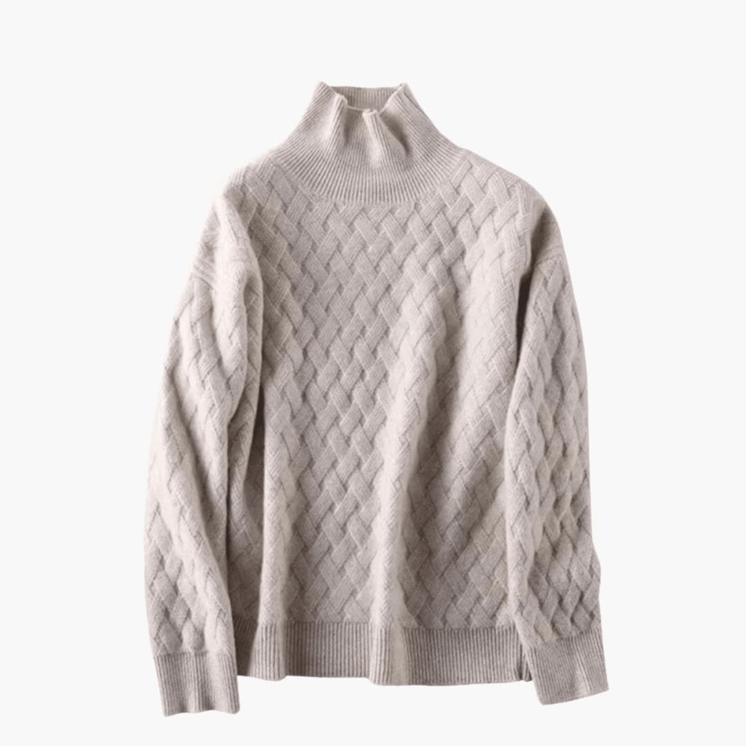 Marlowe | Women's Cozy Oversized Turtleneck Cable Knit Sweater