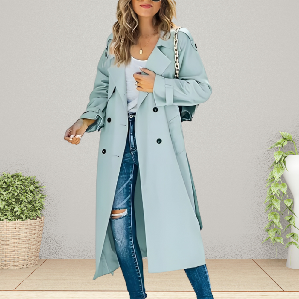 Marisette | Women's Double-Breasted Belted Trench Coat