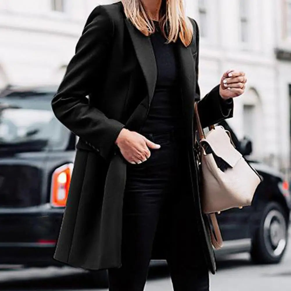 Marabel | Women's Longline Tailored Notch-Lapel Coat