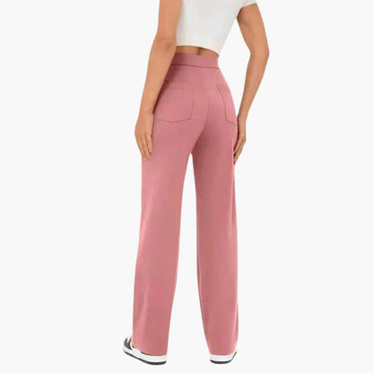 Marlowe | Women's High Waisted Wide Leg Button Front Trouser