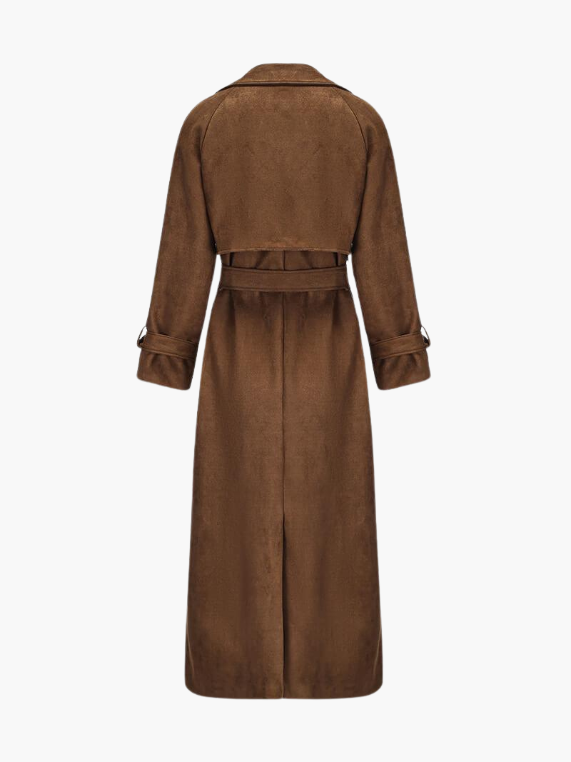 Marlowe | Women's Double-Breasted Belted Longline Trench Coat