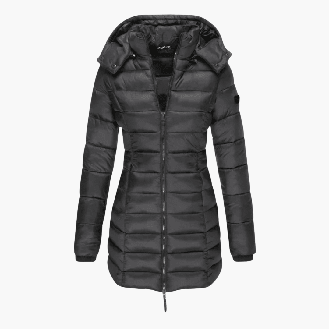 Harper | Women's Hooded Quilted Tailored Puffer Coat