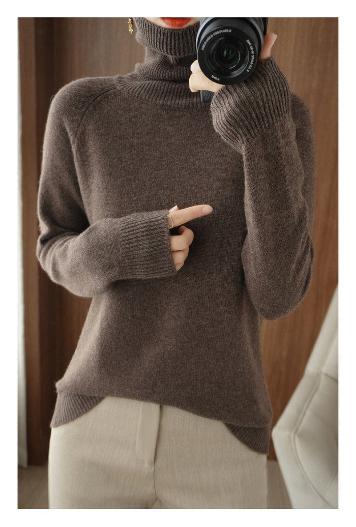 Willow | Women's Cozy Relaxed Fit Knit Turtleneck Sweater