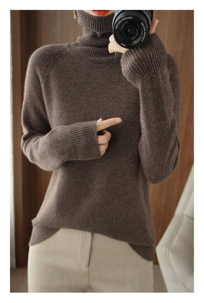 Willow | Women's Cozy Relaxed Fit Knit Turtleneck Sweater
