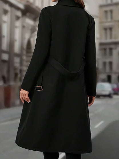 Linnea | Women's Double-Breasted Long Wool Coat
