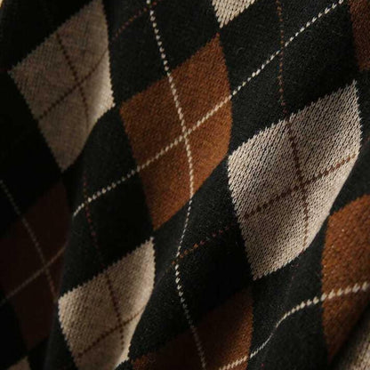 Preston | Women's Argyle Knit Round Neck Sweater