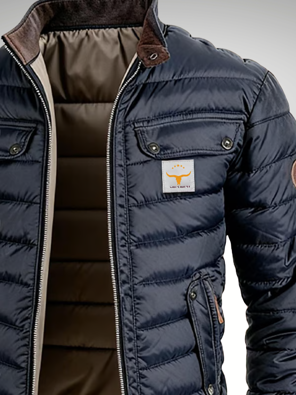 Caspian | Men's Quilted Insulated High Collar Puffer Jacket